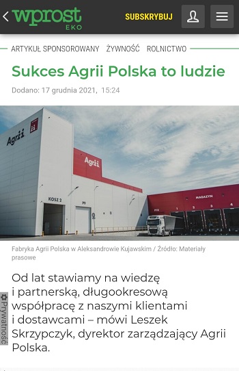 Agrii Polska Złota Setka Rolnictwa Polskiego