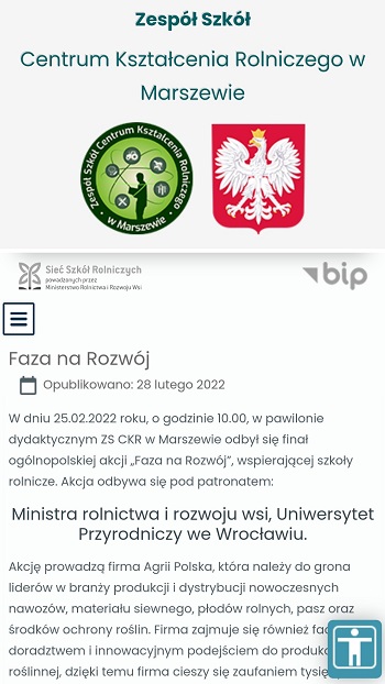 Akcja edukacyjna Agrii i AgroMasz Faza na Rozwój i ZS Centrum Kaształcenia Rolniczego w Marszewie
