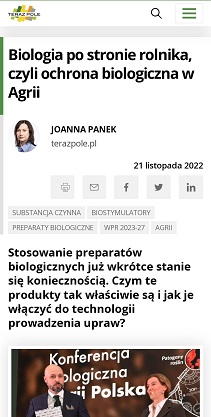 Konferencja Biologiczna Agrii Polska 2022 terazpole.pl